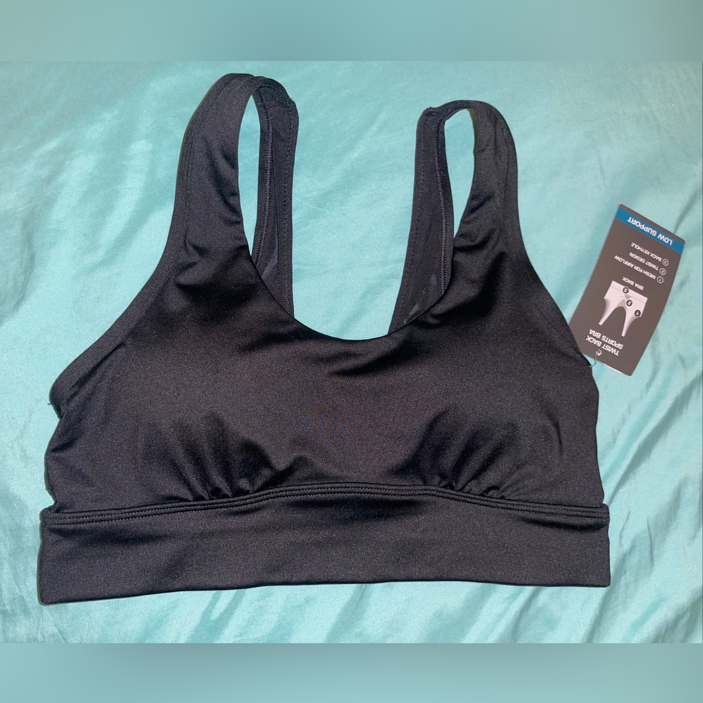 Avia Low Support Twisted Back Sports Bra Blat Women's Size Small NWT NEW
